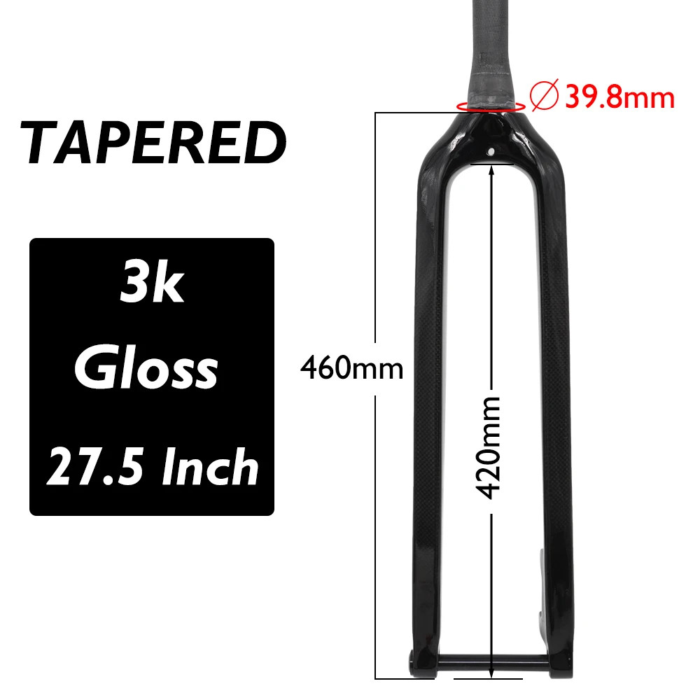 26/27.5/29 Inches Carbon MTB Fork Thru Axle 15*100mm Straight/Conical Disc Brake