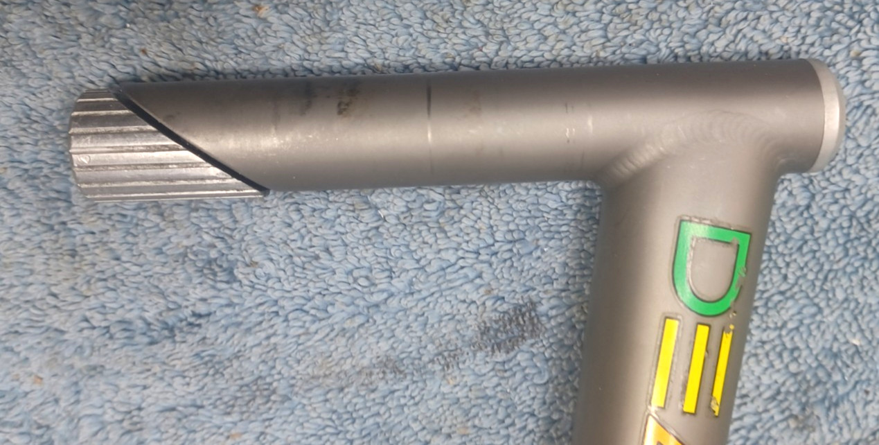 used, DEAN 125mm, 22.2mm dia. Titanium Quill Stem, Fits 26mm Bar Clamp, 1″ Fork