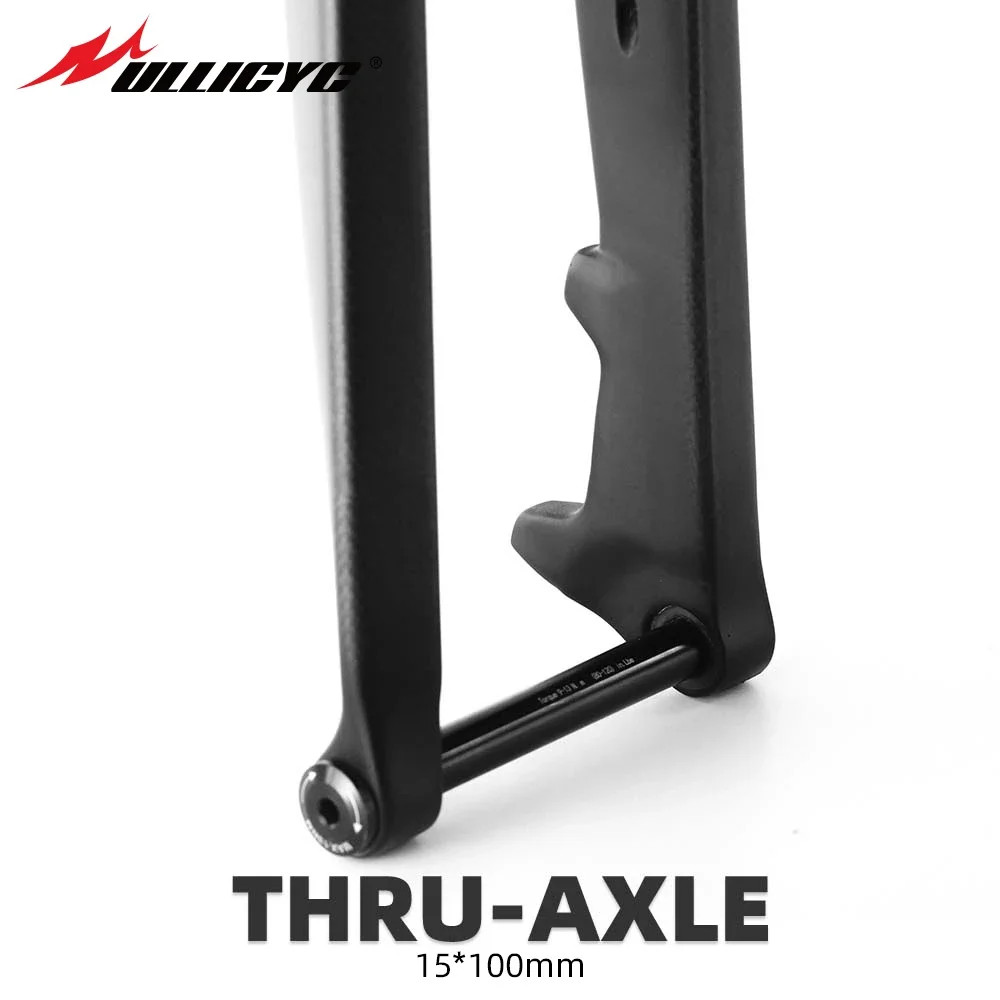 Mountain Carbon Bicycle Fork Bicycle Hard Fork Tube Thru Axle15*100mm Bike Parts