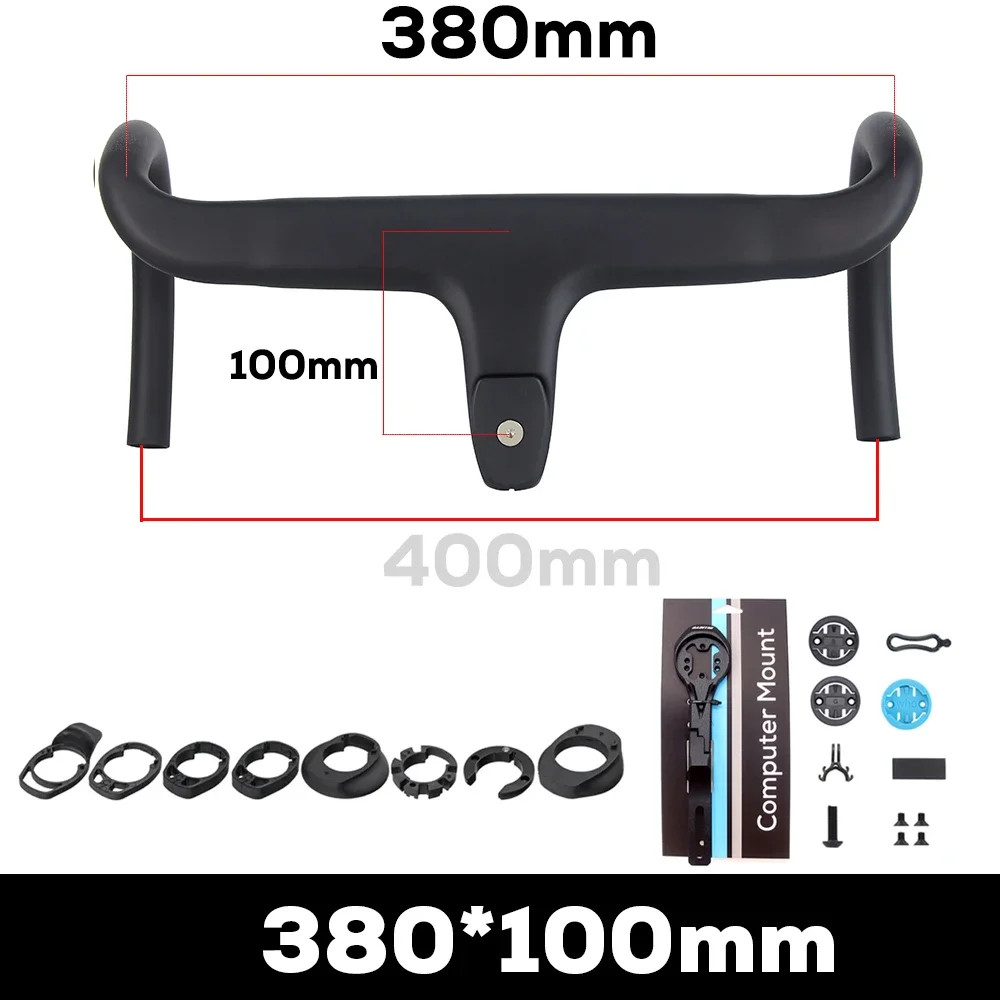 Carbon Fiber Internal Routing Integrated Road Bicycle HandleBar -10 Degree