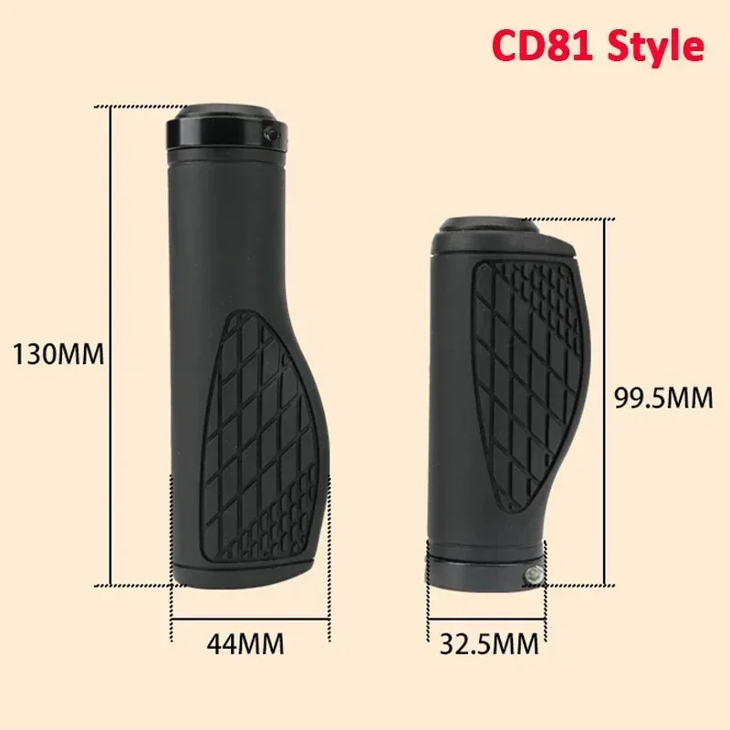 MTB Bike Handlebar Grips Ergonomic Rubber Anti Slip Long Short Bicycle Grips