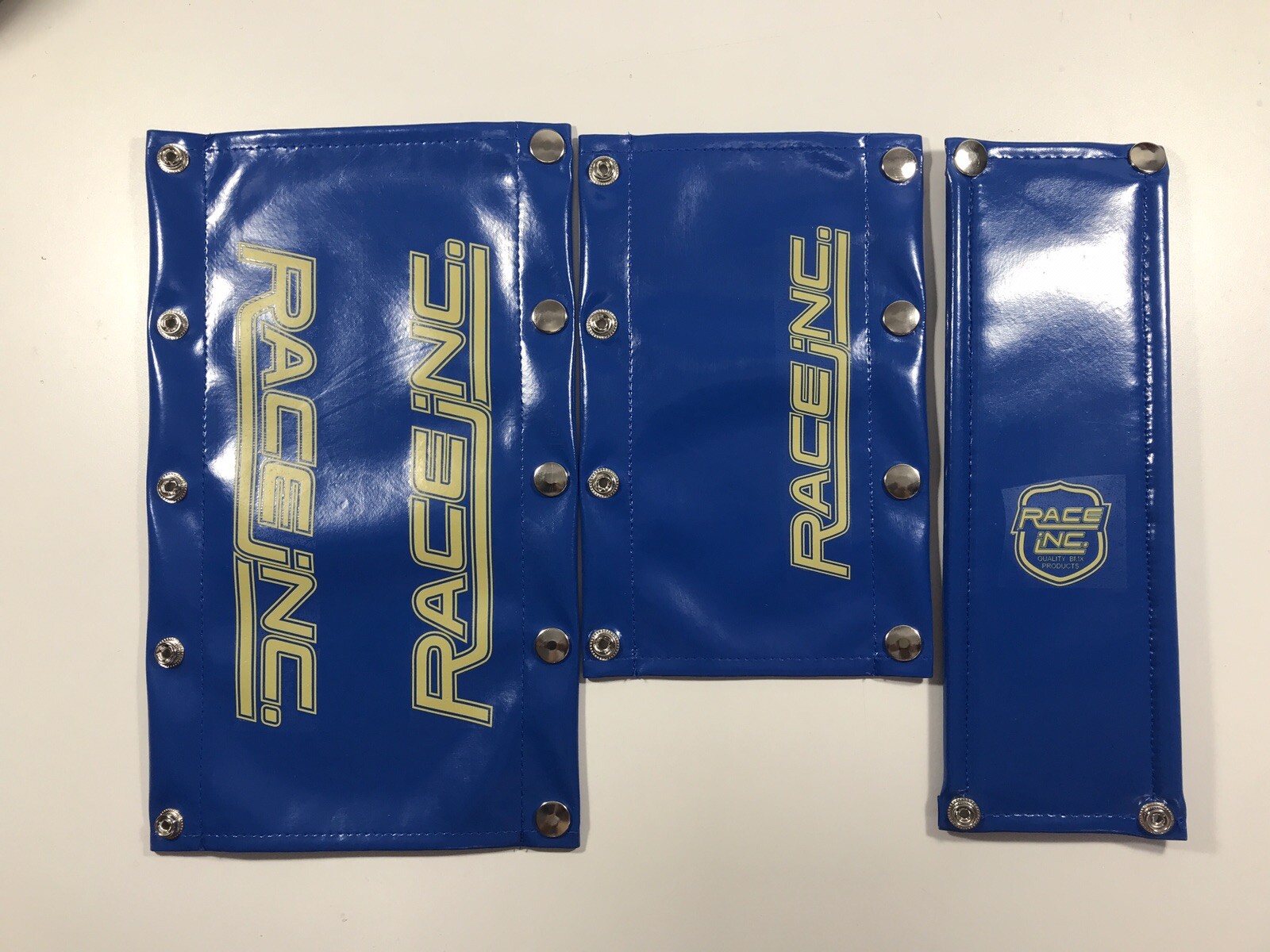 Race INC BMX Pad Set Oldschool REPOP P.K. RIPPER GJS DG Kuwahara FMF Blue/Gold