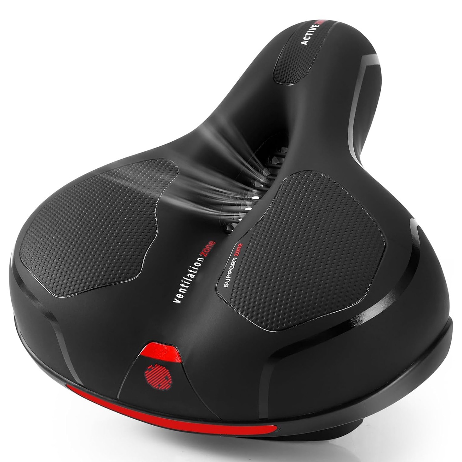 New Bicycle Saddle Shock‑Absorbing Reflective Strip Seat for Mountain Road Bikes