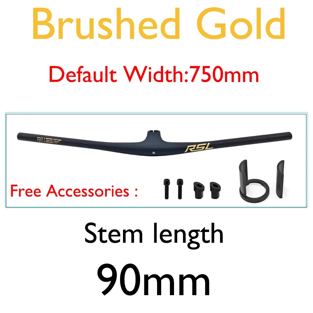 Full Carbon Fiber MTB Bicycle Cockpit Integrated Handlebar Stem 13 Degrees 750mm