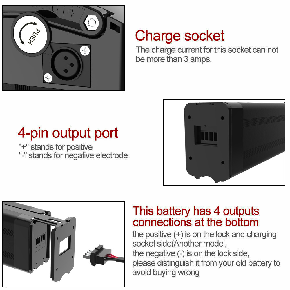 36V 48V Fat tire folding Lithium Ebike Battery Electric Bike Bicycle battery Kit