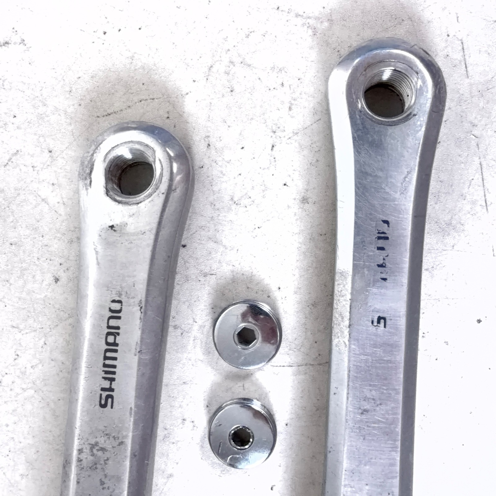 Vintage Shimano FC-B124 Crankset 170mm 110/74 BCD Square Taper Triple Japan Road