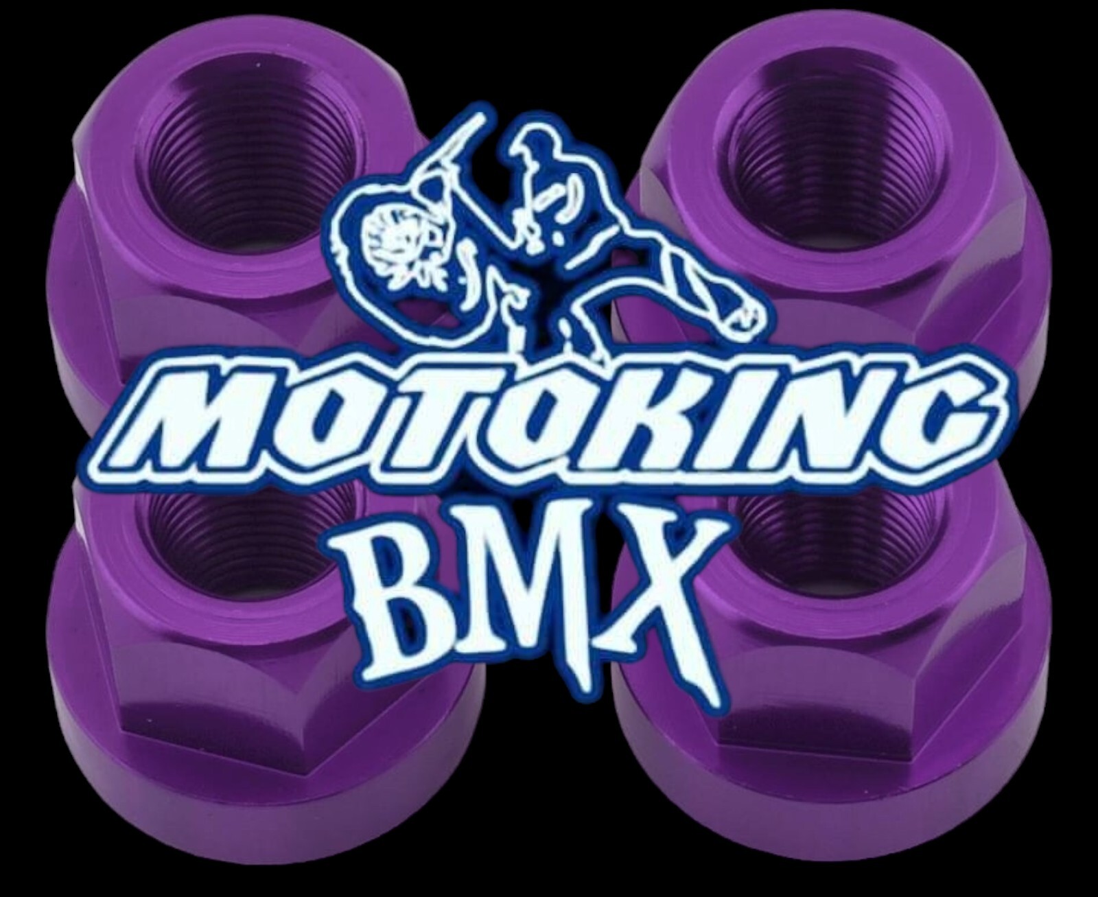 MOTOKING BMX ALLOY 3/8″x26t AXLE NUTS PURPLE