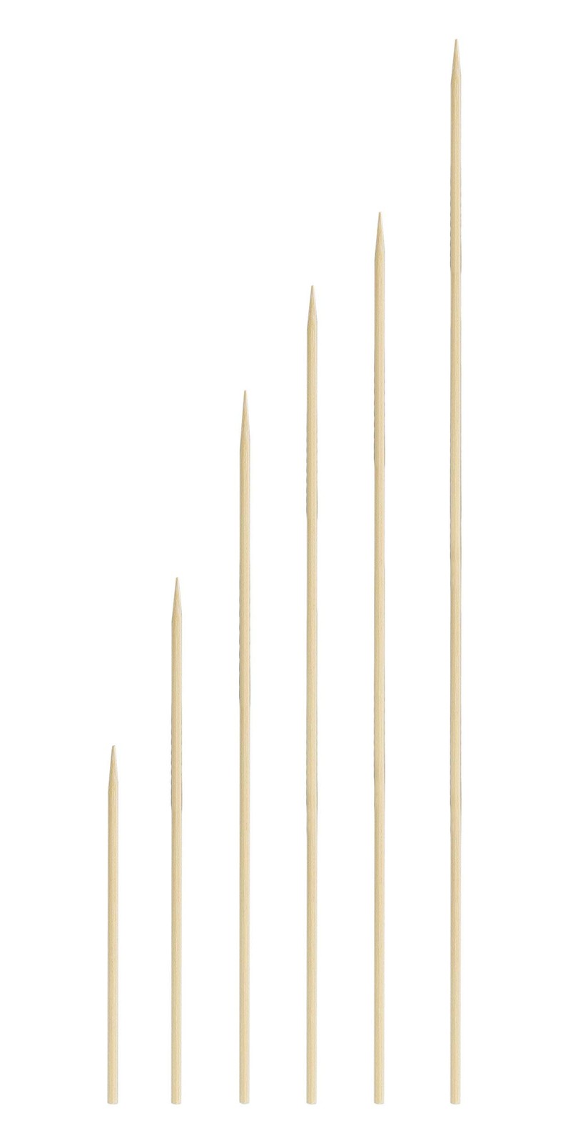 KingSeal Bamboo Wood Grilling Skewers 8″ x 2.5mm 16 Packs x 100 (1600 Count)