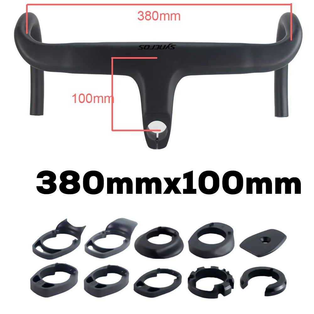 Road Bicycle Integrated Drop Bar Carbon 28.6mm Internal Routing with Spacers