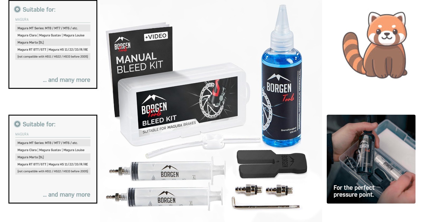 Magura Brake Bleed Kit: 100ml Mineral Oil, Quick Use, Easy Instructions