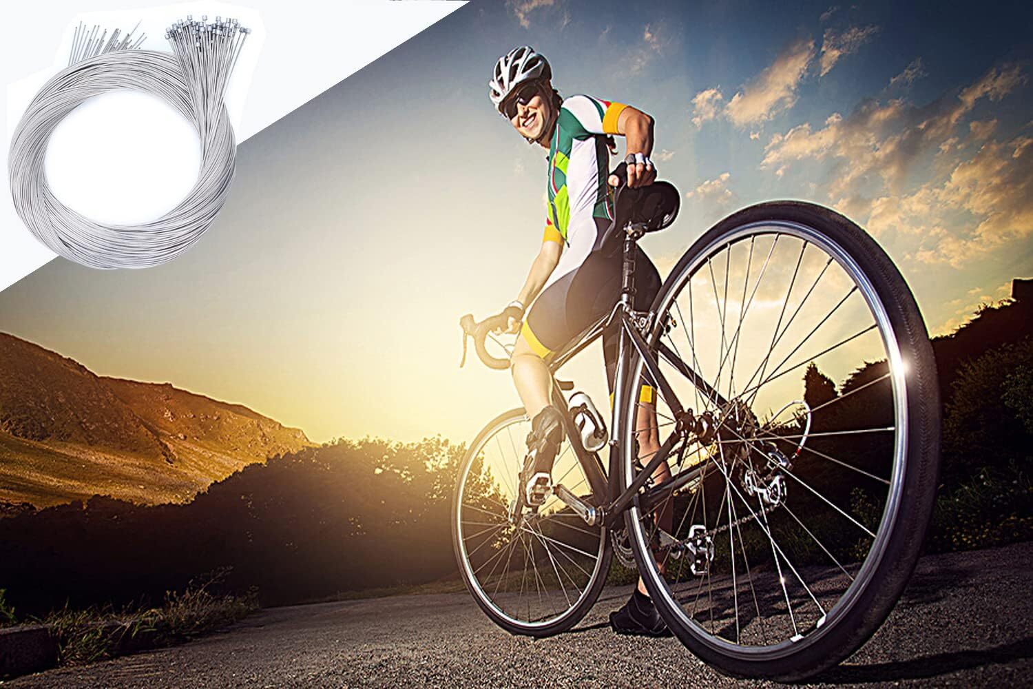 5/10Pcs Bicycle Bike Brake Shift Cables Stainless Steel Front Rear Inner Wire 2M