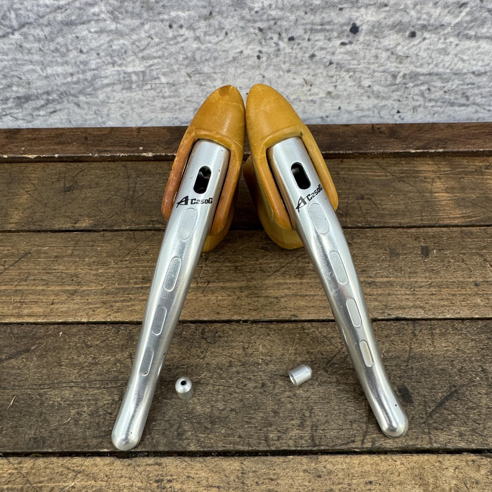 Vintage Gran Compe AC250G Brake Levers Pair 4-Finger 23.8mm Drop Bar Hoods Japan