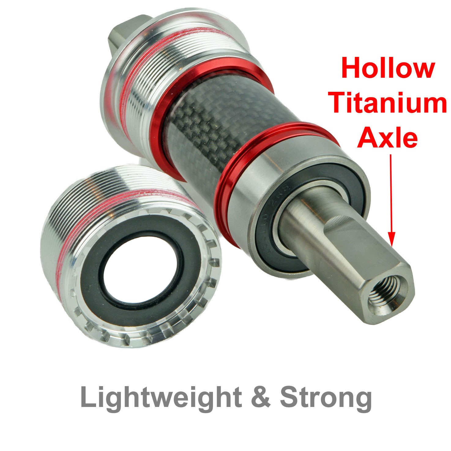 OMNI Racer Worlds Lightest Titanium JIS Square Taper Bottom Bracket 68x107mm