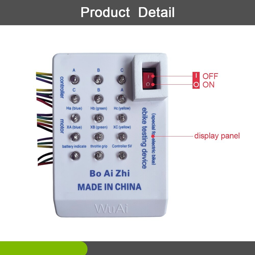 24-72V Electric Bike Brushless Motor Controller Tester for E-bike Accessories