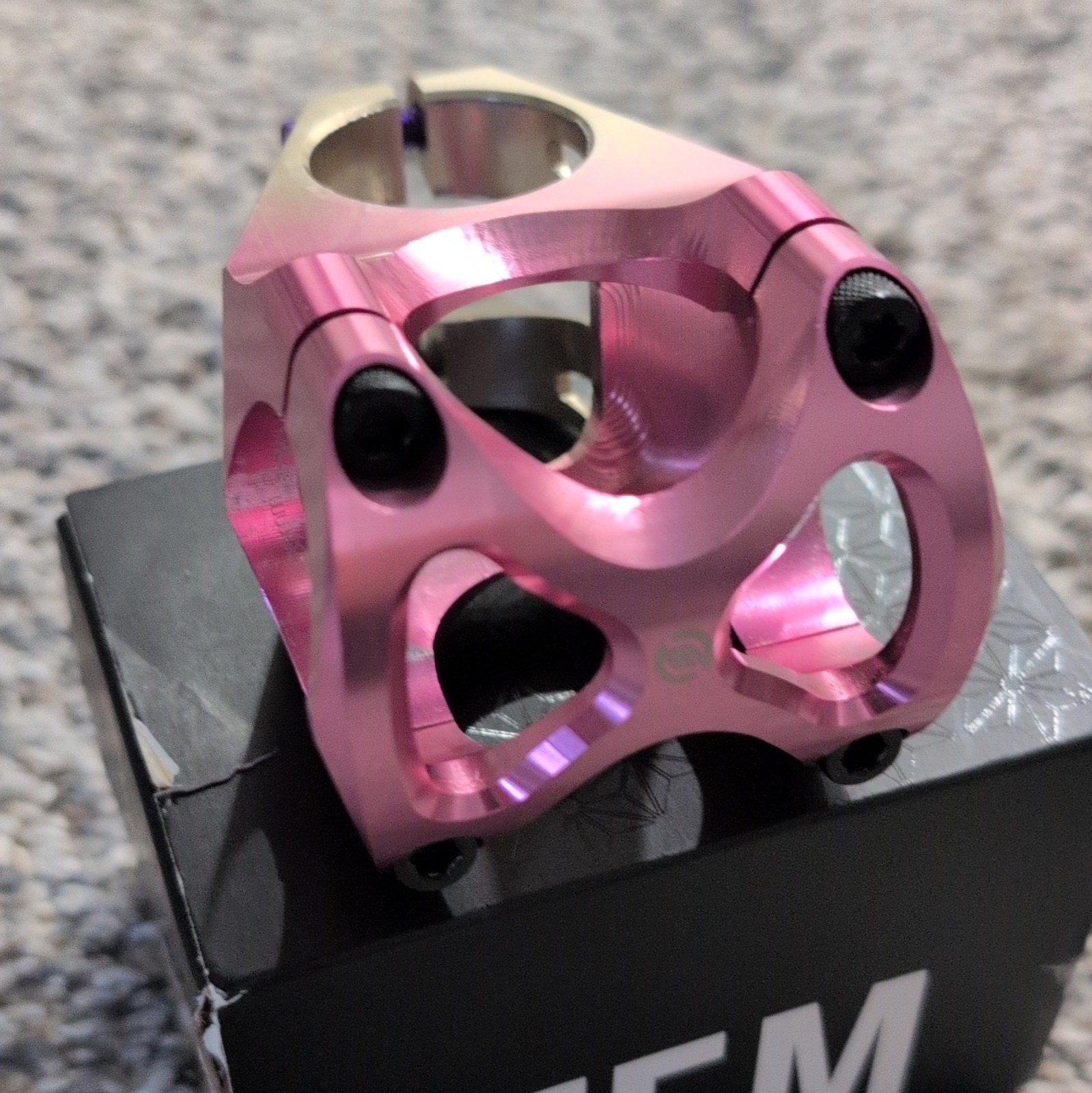 MIXED Dual-Color MTB Threadless Stem 35mm Clamp 45mm Length Cherry Gold