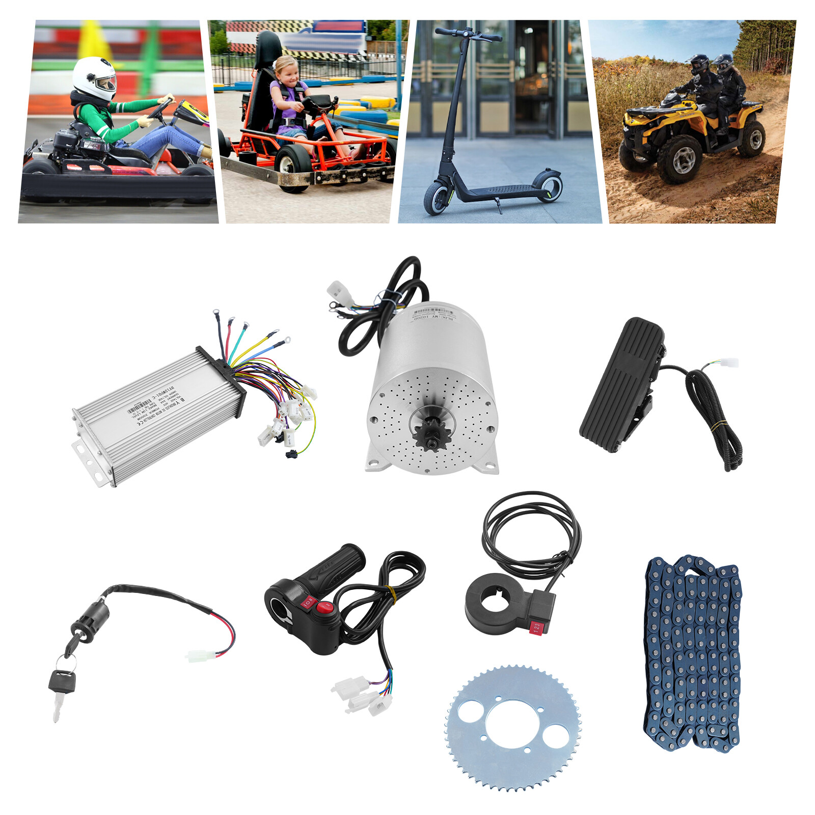 2000W DC Motor Electric Bicycle High Speed Brushless Motor E-Bike Complete Kit