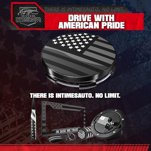 56MM 2.2 Inch Wheel 56.4MM O.D. / 52.9MM I.D. Gloss Black with American Flag