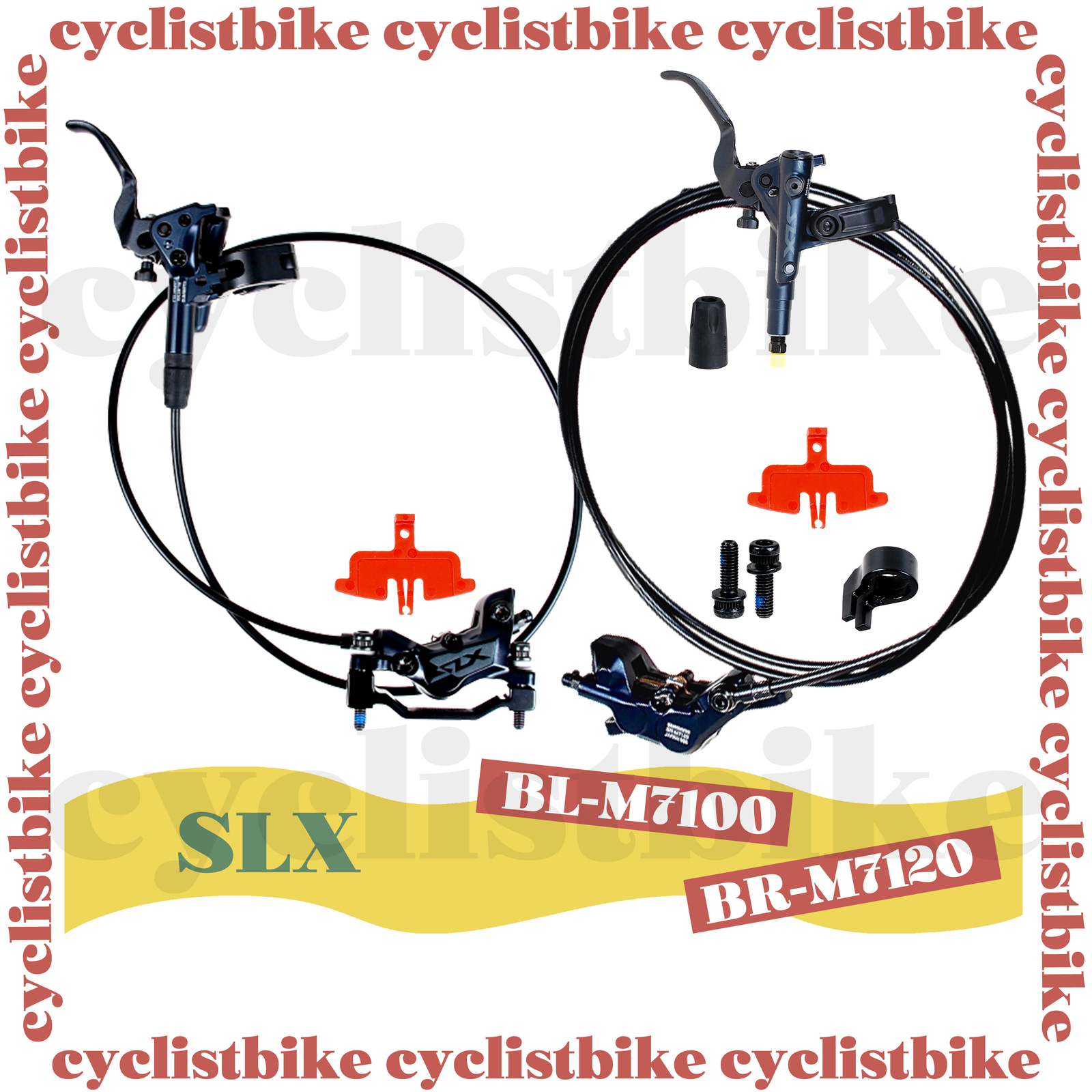 NEW OEM Shimano SLX BL-M7100(BR-M7120) Brake Set Hydraulic Disc Brakes I-Spec-EV