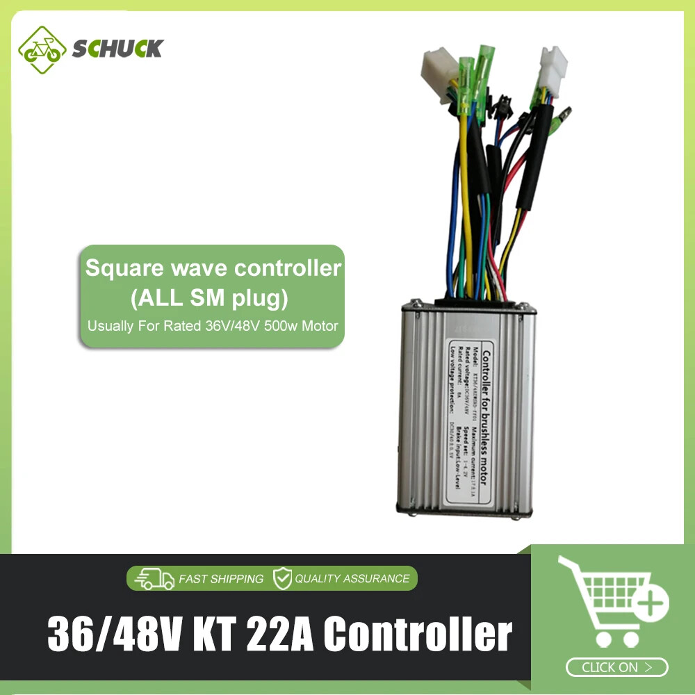 15A-50A E-bike Square Sine Wave Controller Use for 250W-3000W E-bile Motor