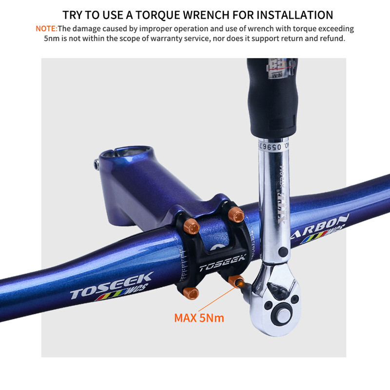 TOSEEK Full Carbon Bicycle Handlebar MTB Bike Flat Bar Riser Bar 31.8*580-760mm