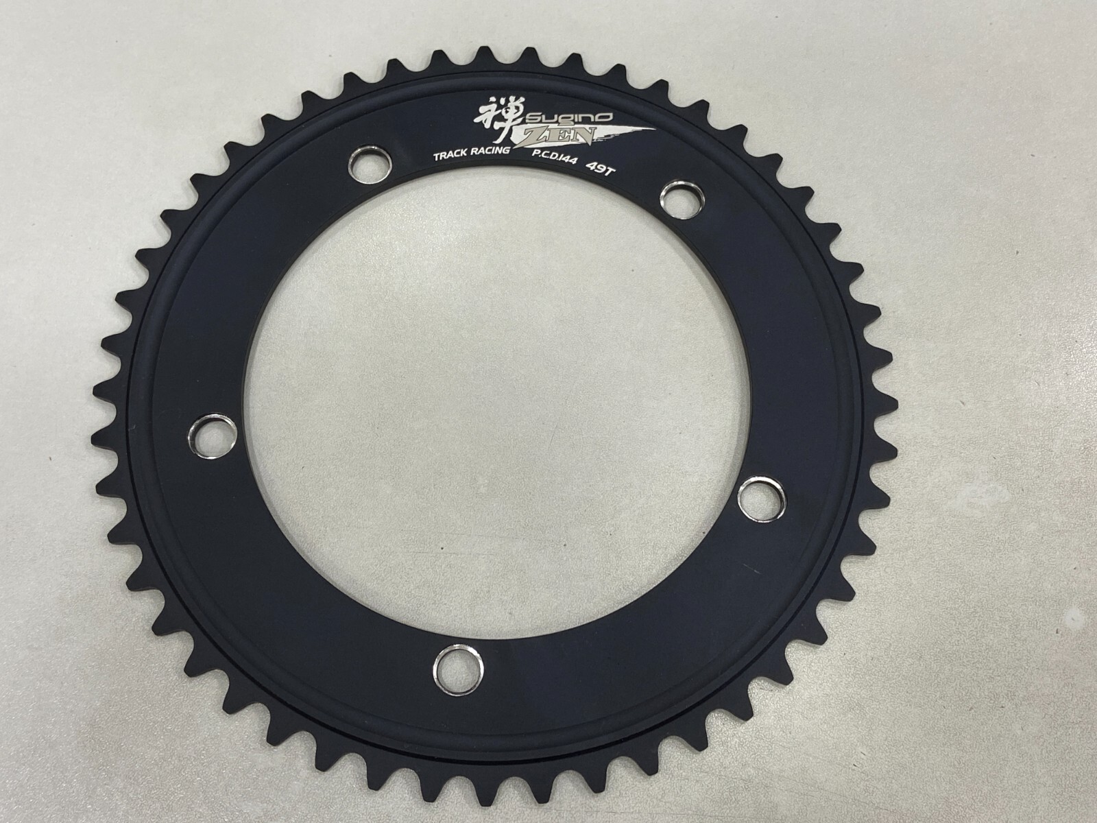 Sugino Track Racing ZEN144 BCD 144mm x 5Bolts 1/2″ x 1/8″ Chainring (44T-58T)