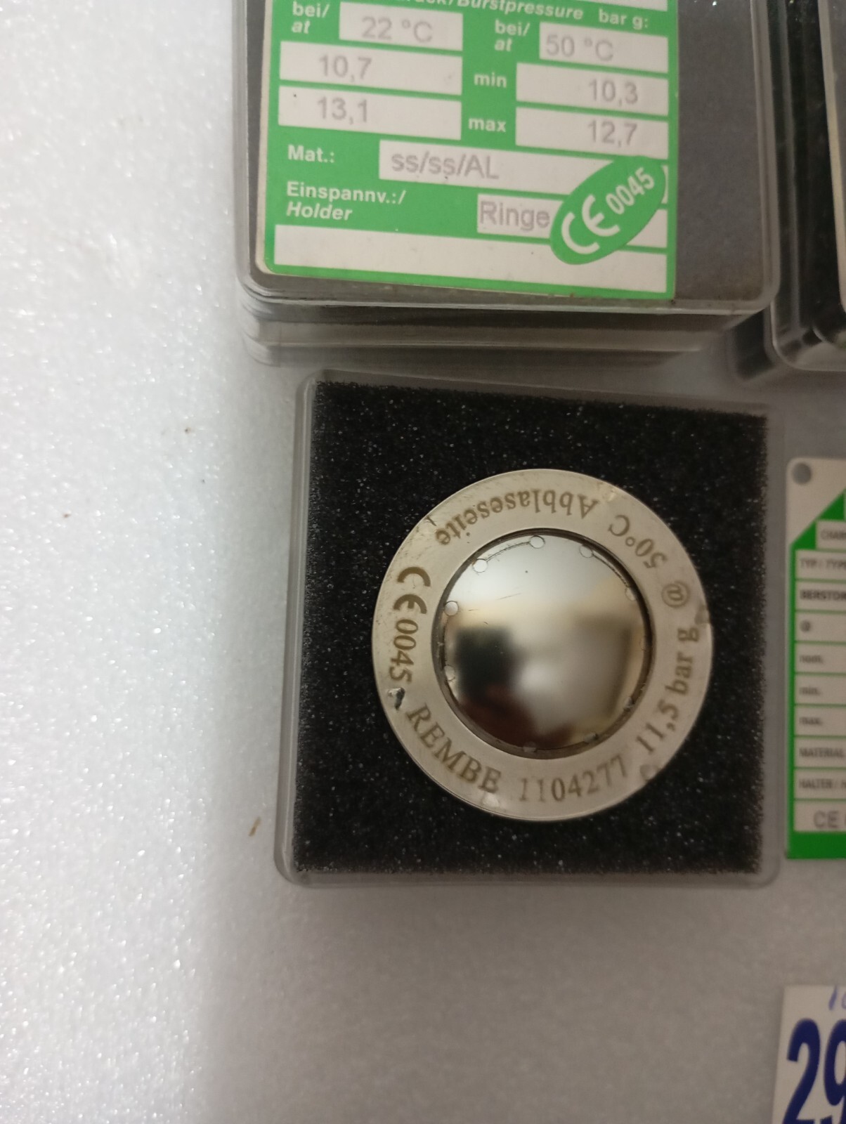 Abblaseseite REMBE 1104277 11,5bar g Typ. ST-ROD-FSA 1 DISC REPTURE(LOTOF 10PC)