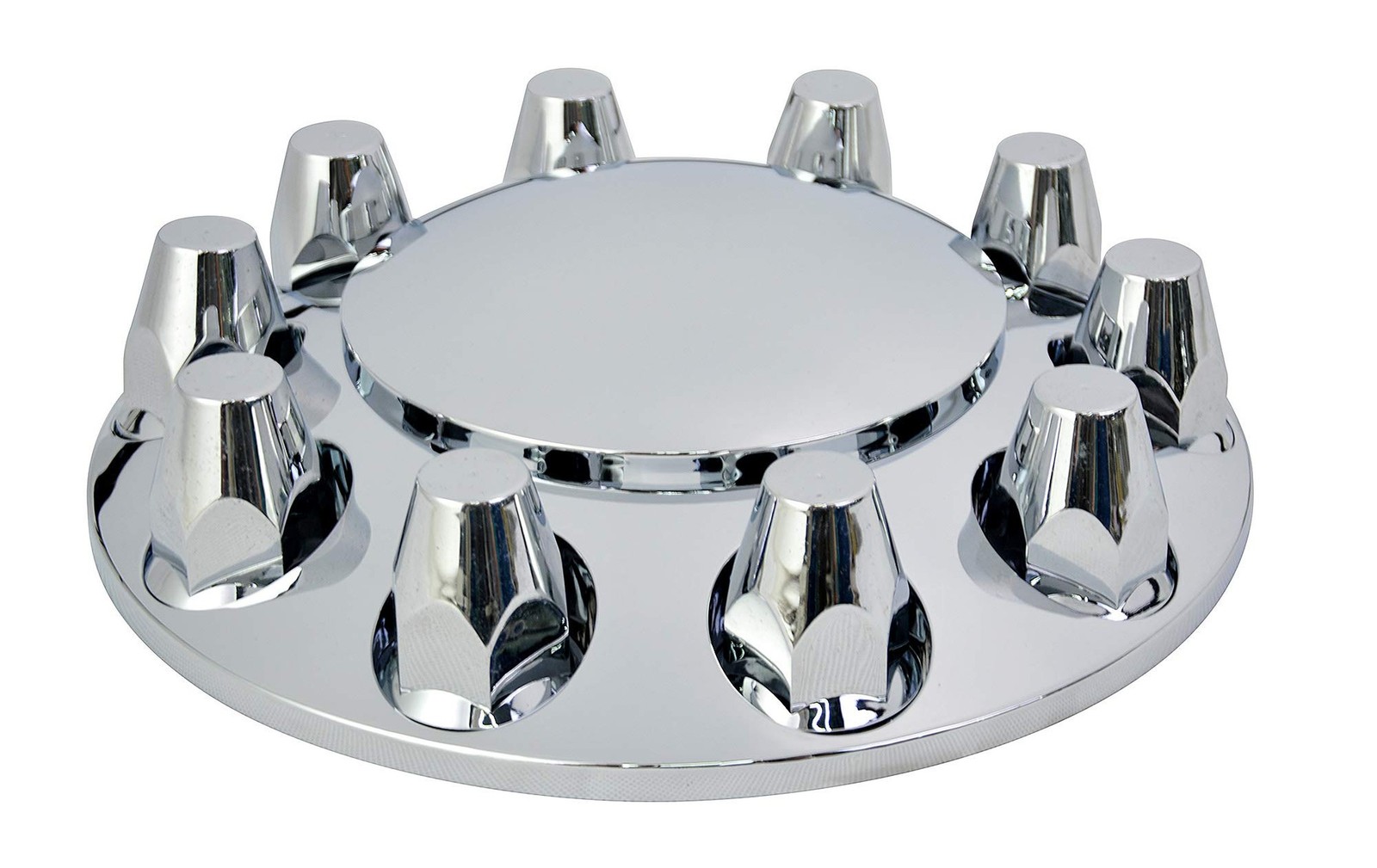 2 Sets of Chrome ABS Front Axle Cover with 33mm Screw-in Nut Cover for Semi T…