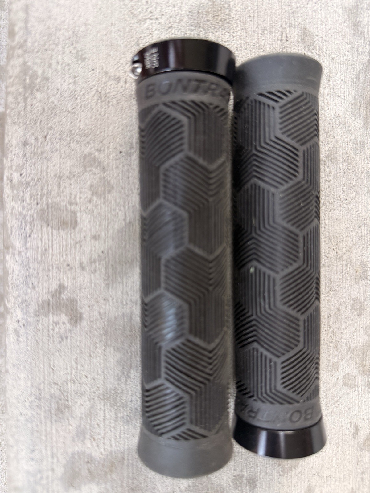 Bontrager Lock-On Bicycle Handlebar Grips, Black Rubber, 22.2mm, Pair