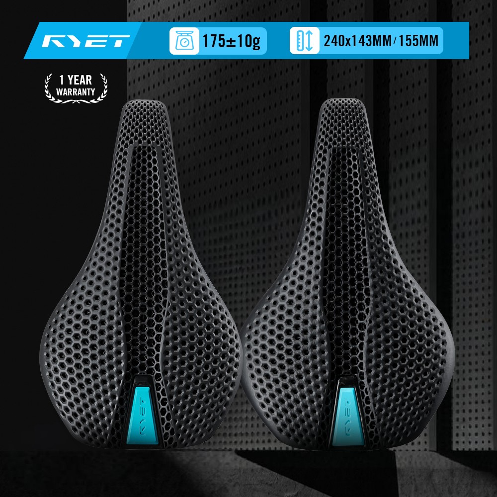 3D Printed Carbon Bike Saddle Carbon Rails 143/155MM for MTB Gravel Road Bike
