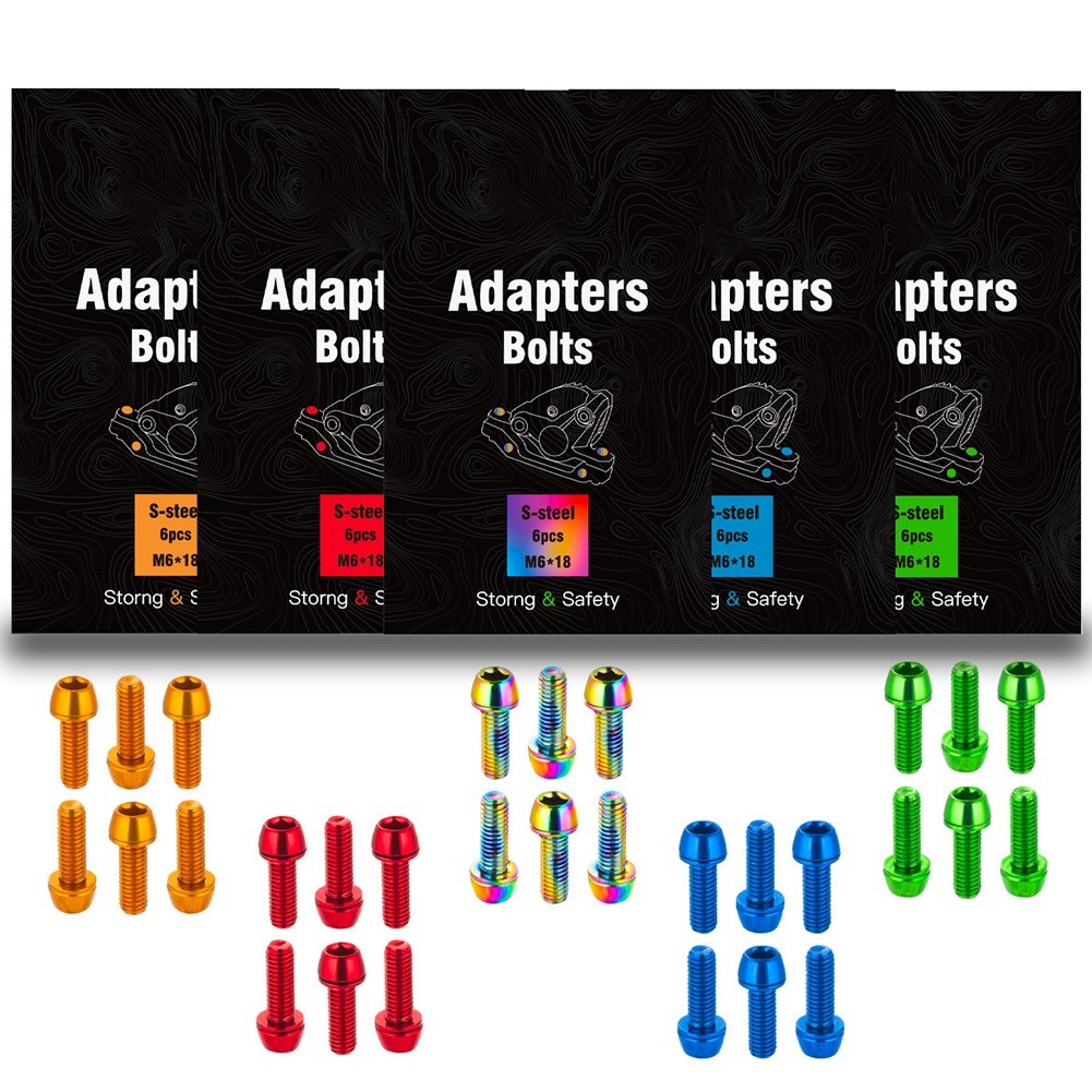 Disc Brake Screws MTB Bike Screws 15x9x1cm 6PCS/Boxed Bicycle Accessories