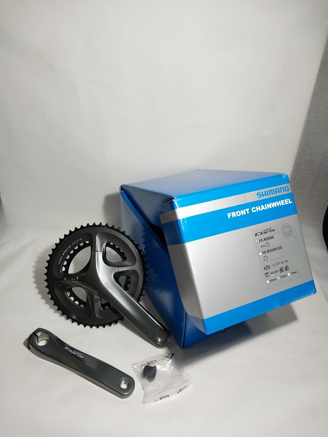 Shimano Claris FC-R2000 Crankset Front Chainwheel Grey 8S 50-34T NB *New*