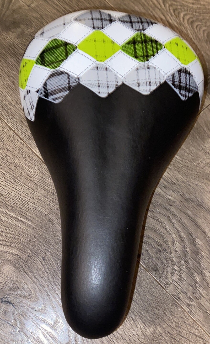 Kids Bike Seat Bike Saddle Black Geometric Cushion Comfort Pad Waterproof New