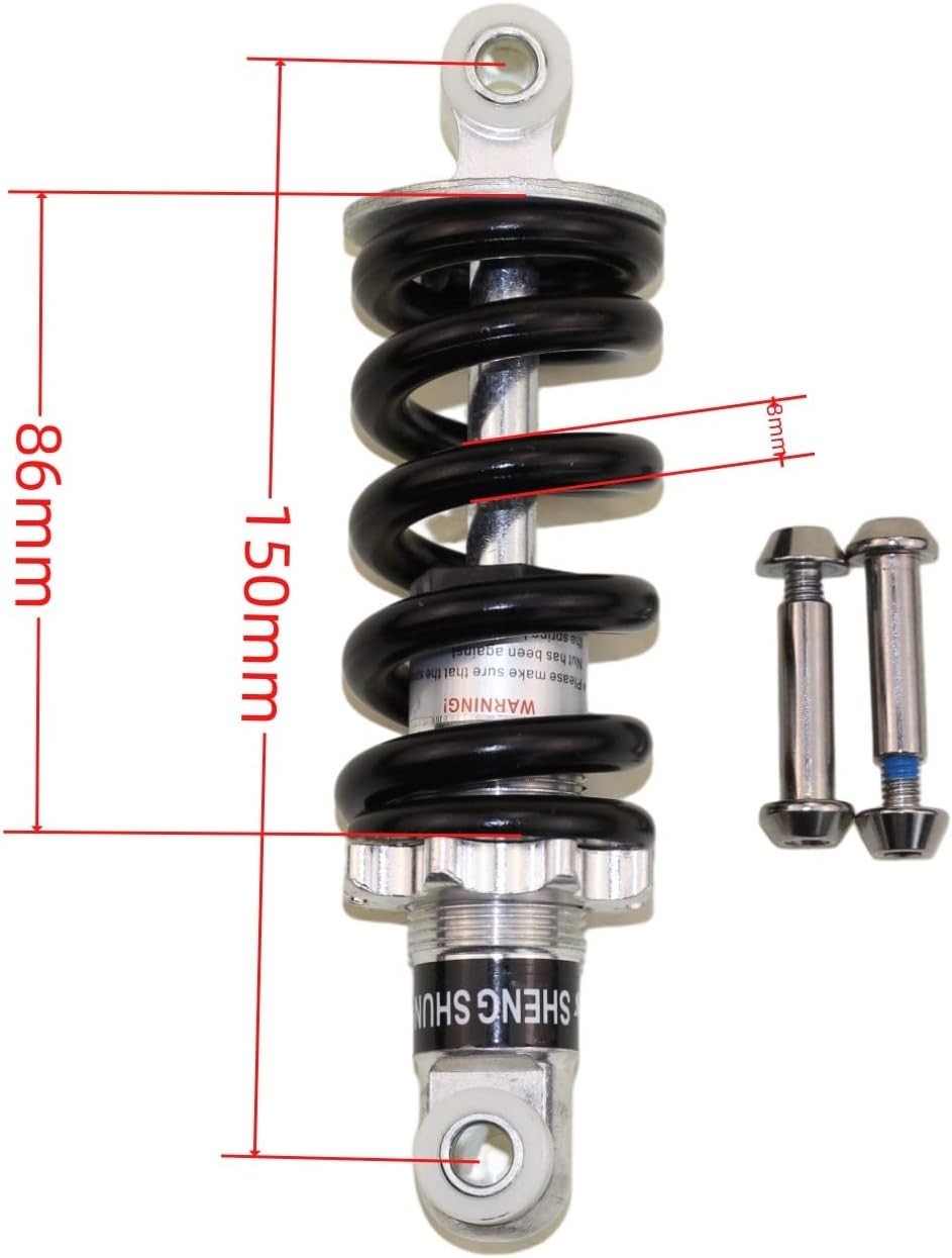 Universal Fit Rear Shock Suspension for Gas Scooters & Electric Bikes – 150mm