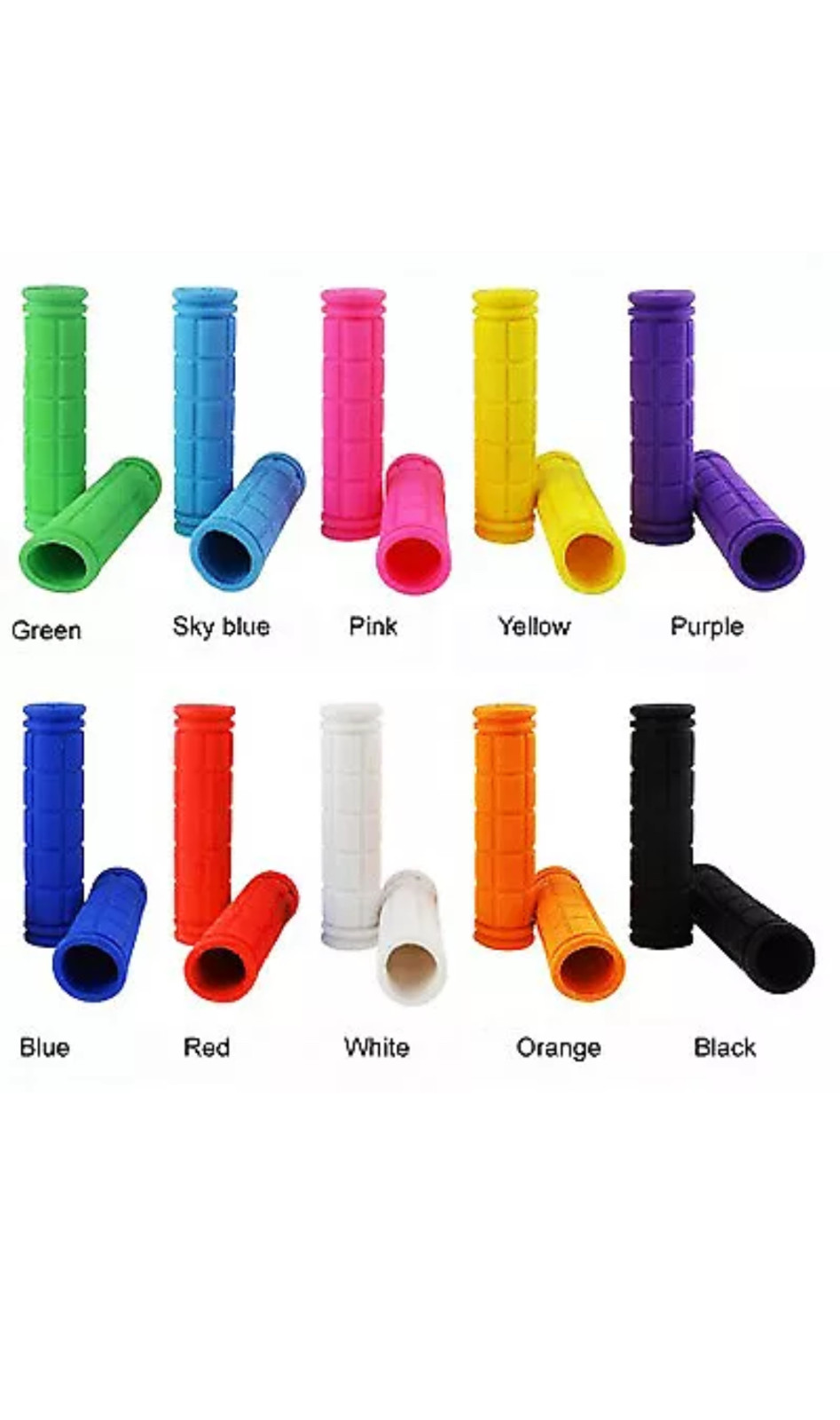 1 Pair Motorcycle Scooter Bicycle Anti-Slip Soft Rubber Handlebar Hand Grips New