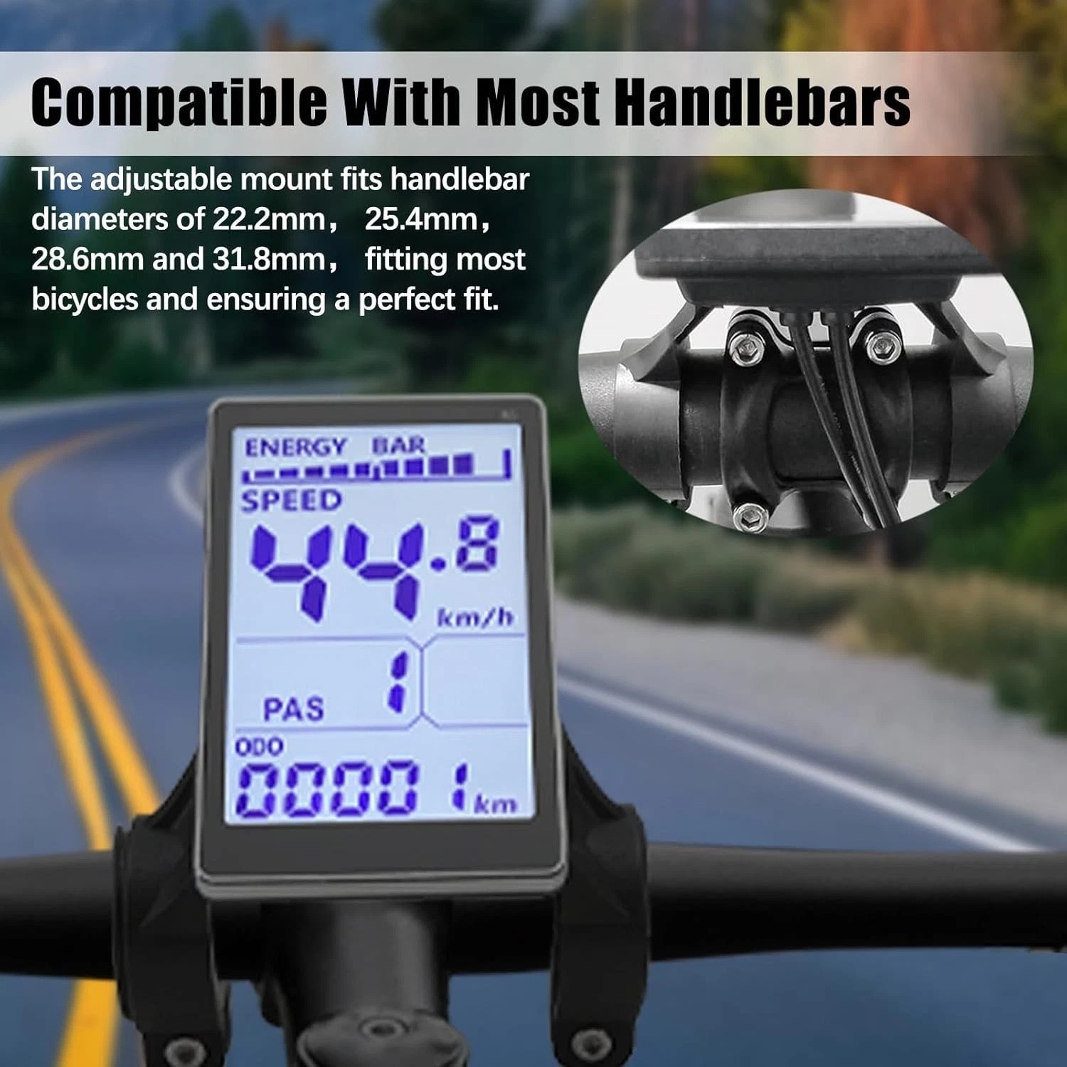 Electric Bike LCD Display, 5 Pin E Scooter M5 Panel Meter Screen with Waterpr…