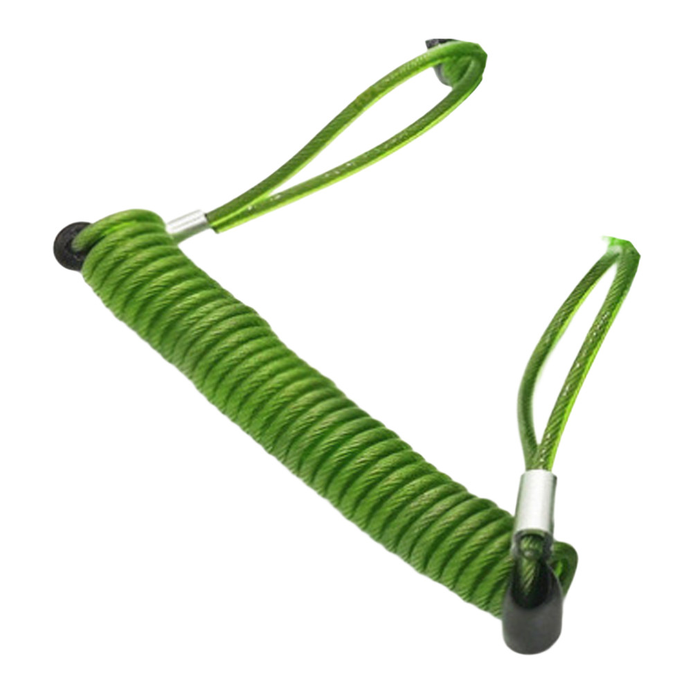 Retractable Bike Spring Cable Lock 1.2-2m PVC Coated Steel Wire Anti-Loss Rope