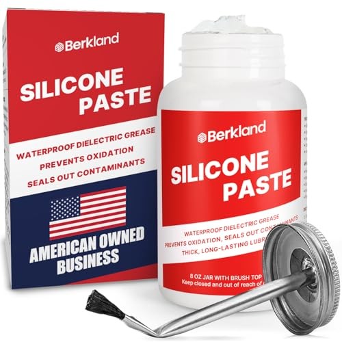 Silicone Paste Dielectric Grease, 8 oz — Waterproof Silicone Grease for