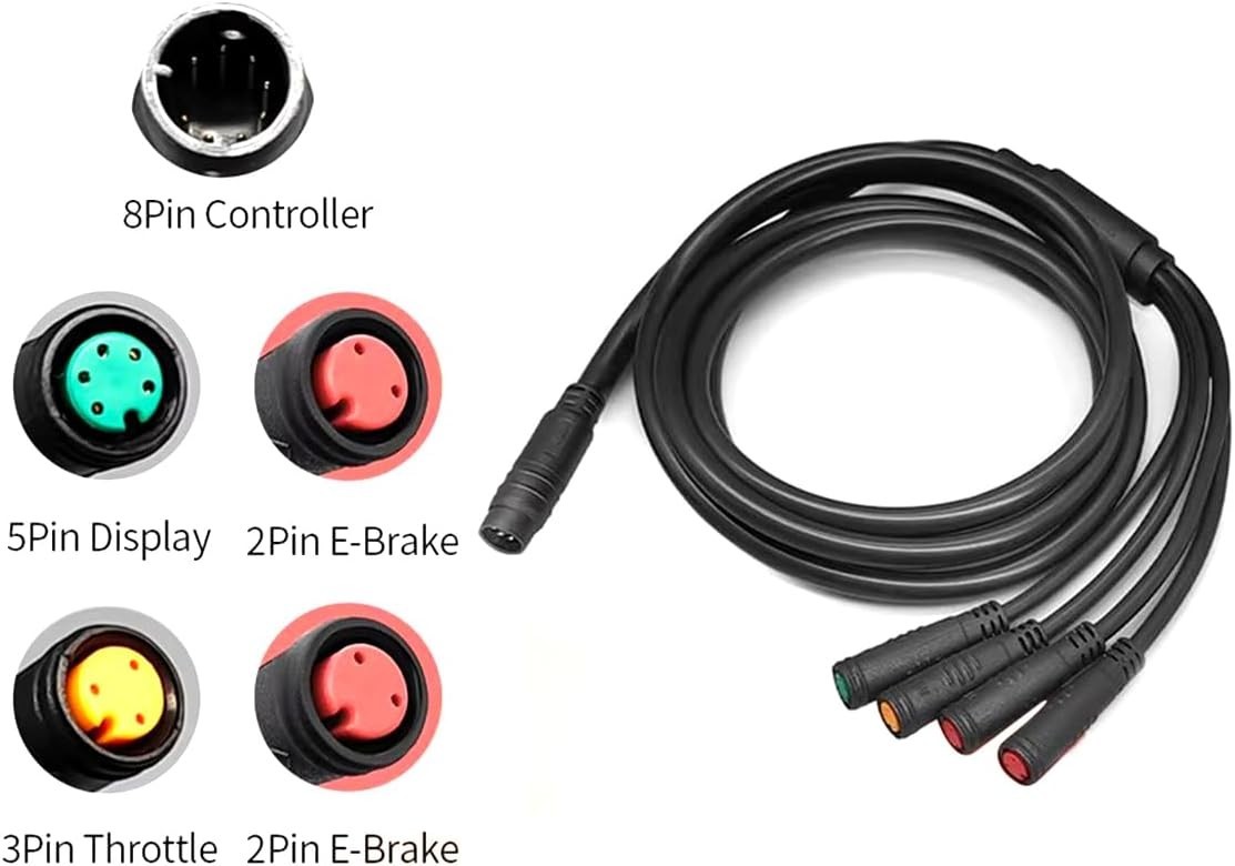 1T4 Waterproof Electric Bike Extension Cable 105cm – Enhance E-bike Connections