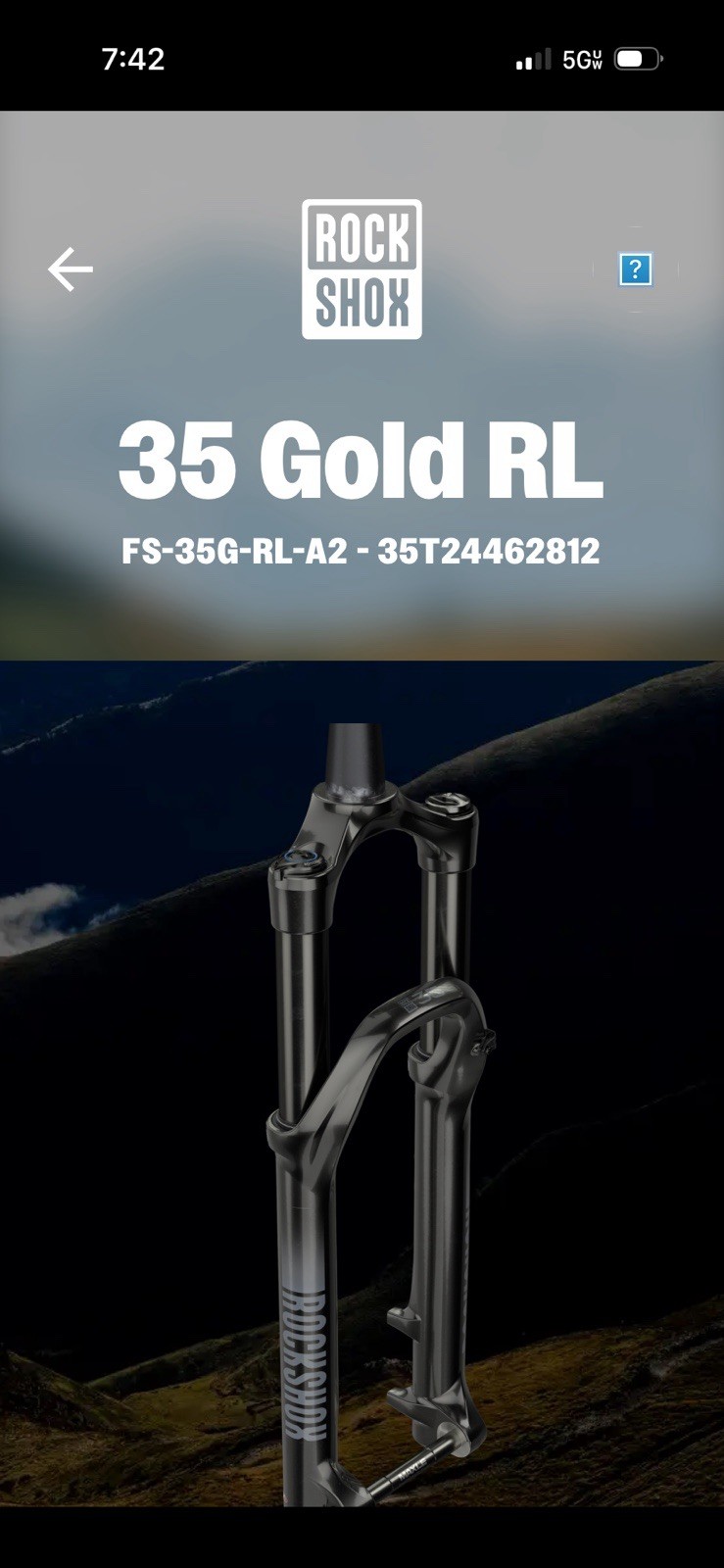 Rockshox 35 Gold RL 29” Boost, 140mm, 44mm Offset