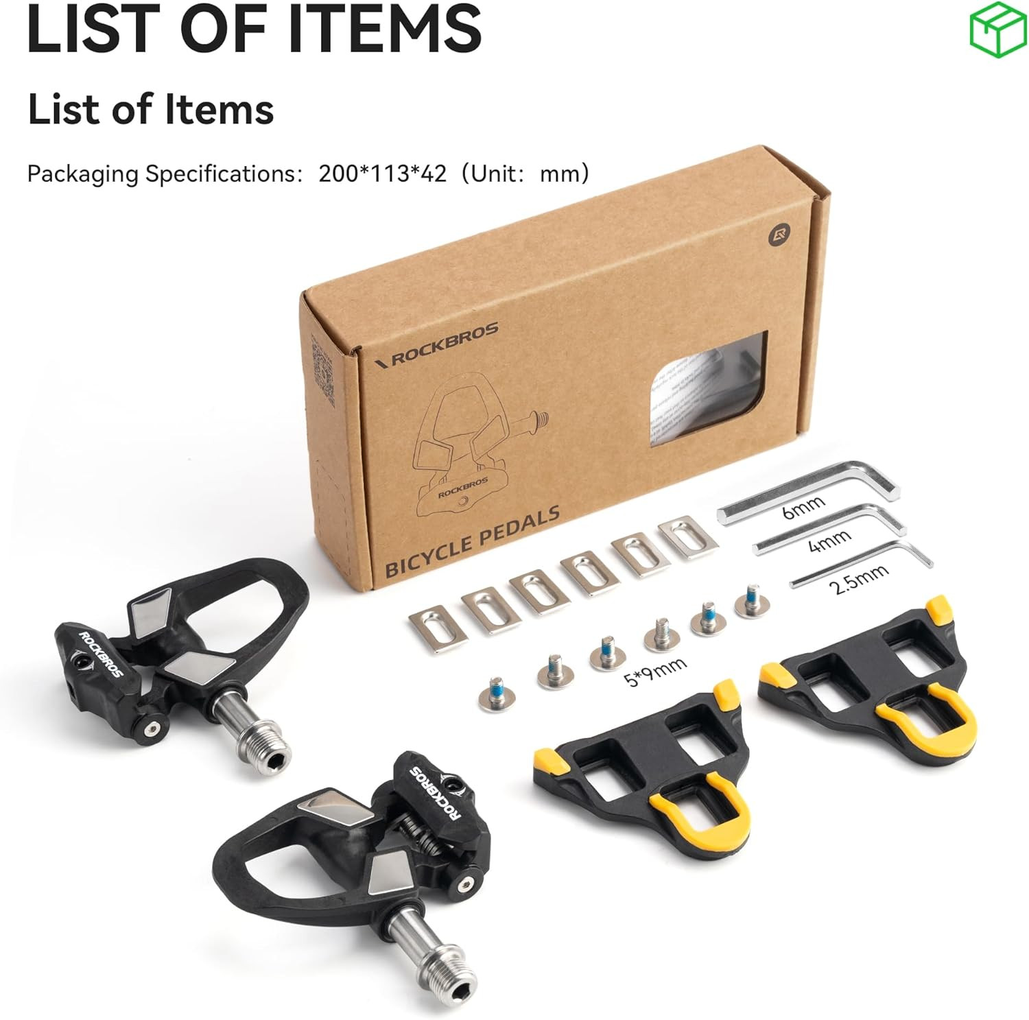 SPD-SL Compatible Road Bike Pedals–Only 90G Ultralight Clipless Pedals (180G/Pai