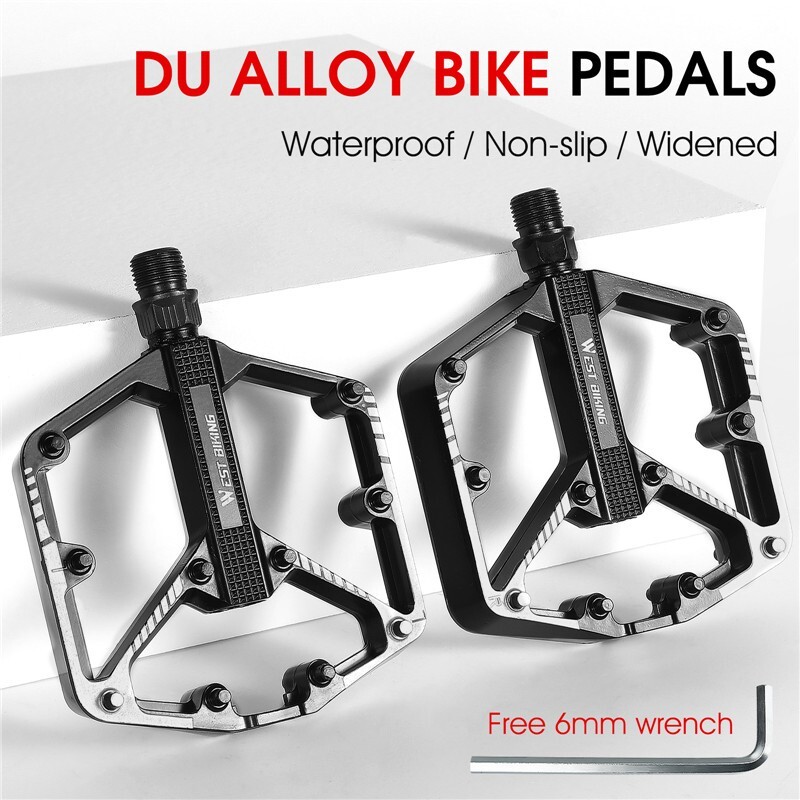 WEST BIKING DU Sealed Bearing 9/16″ Aluminum Alloy Cycling Bike Bicycle Pedals