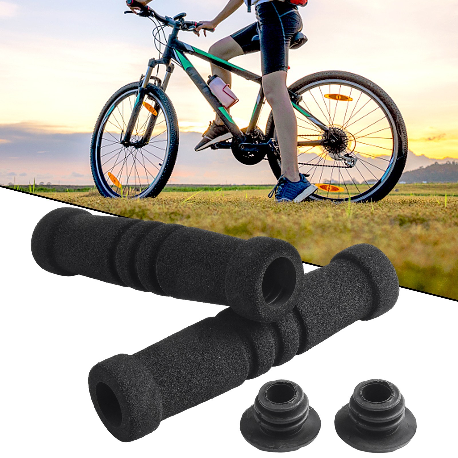 MTB Bike Bicycle Foam Sponge Handlebar Grips Soft Anti-Slip For 0.79-0.98 Inch