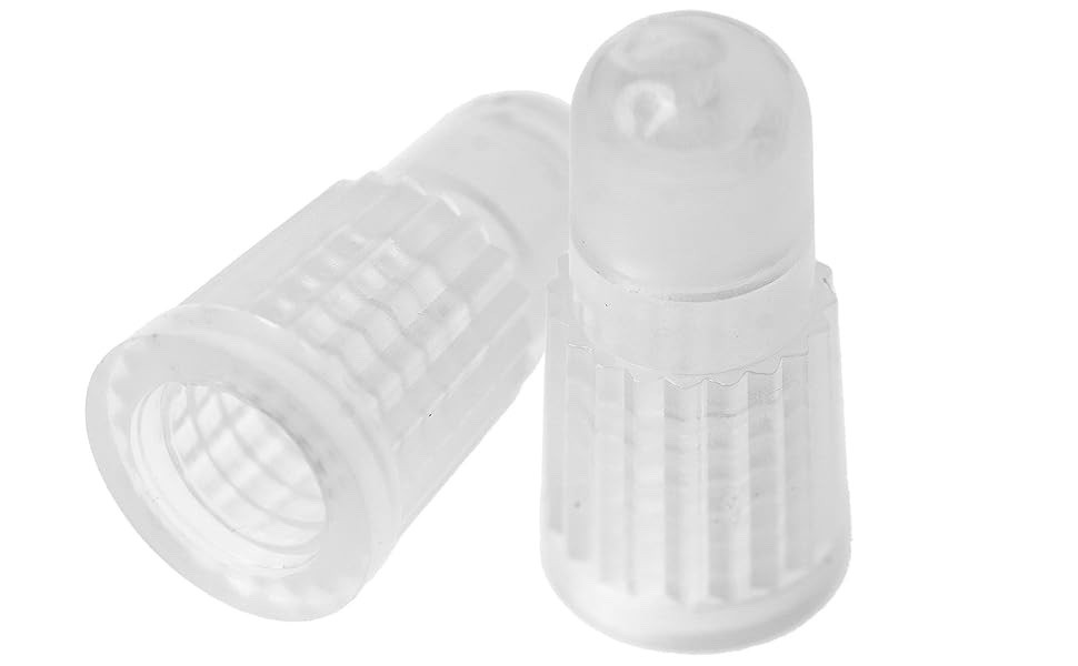 Clear Schwalbe Presta Valve Cap Covers 1 Pair Track Fixie Mountain Road BMX Bike