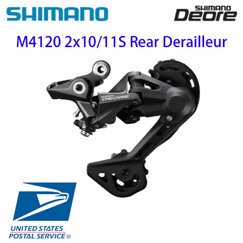 Shimano Deore RD-M4120 Shadow 2×10/11 Speed Long Cage SGS Rear Derailleur MTB