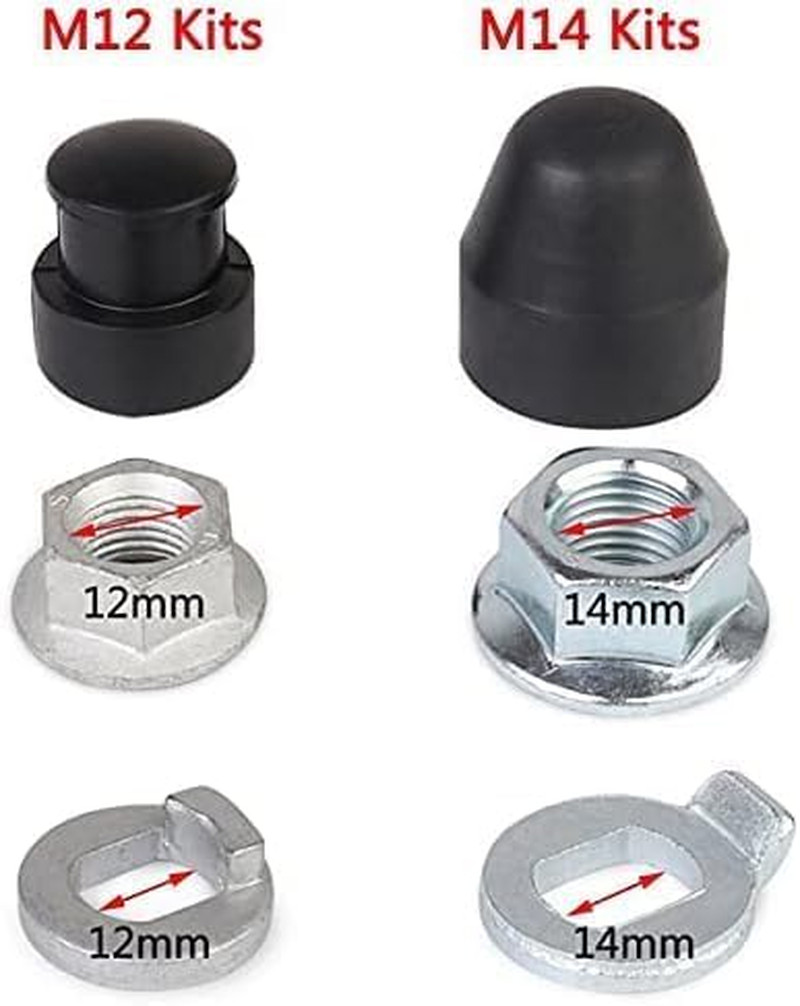 E-Bike Electric for Bicycle Hub Motor Axle M12 Front Lock Nut/Lock Washer