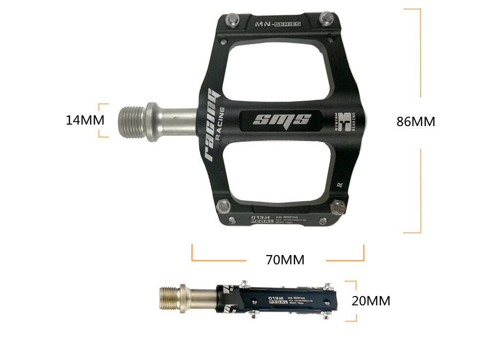 SMS Ultralight Cnc Aluminum Alloy Bike Platform 3 Bearings Non-Slip Pedal