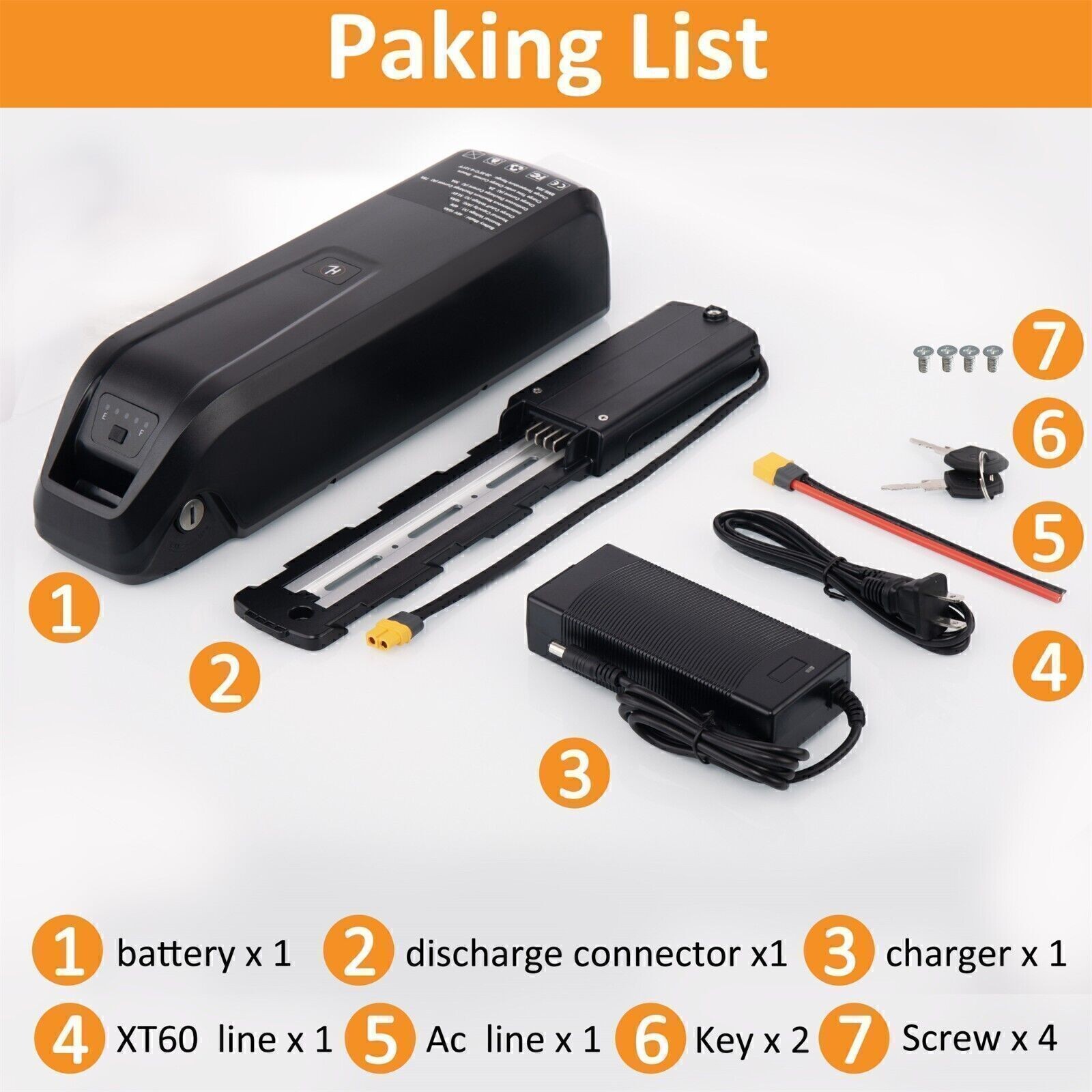 48V Hailong Lithium Ebike Electric Bike Battery BMS 48V 0W~1500W Panasonic Cell