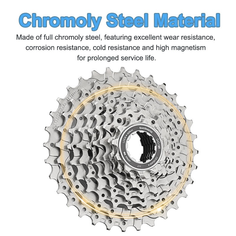 Shimano Cassette CS-HG400 9 Speed Bicycle Cassette 11-25T/28T//32T/34T for MTB
