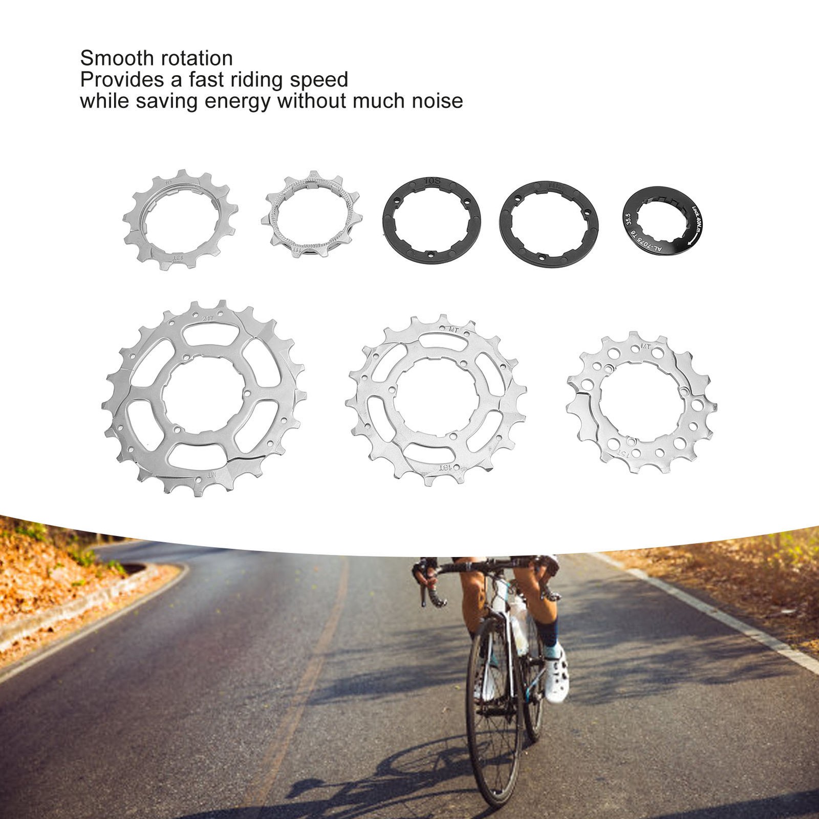 5 Speed Bike Cassette Stainless Steel Aluminum Alloy Smooth Cycling Bike Fl TTAH