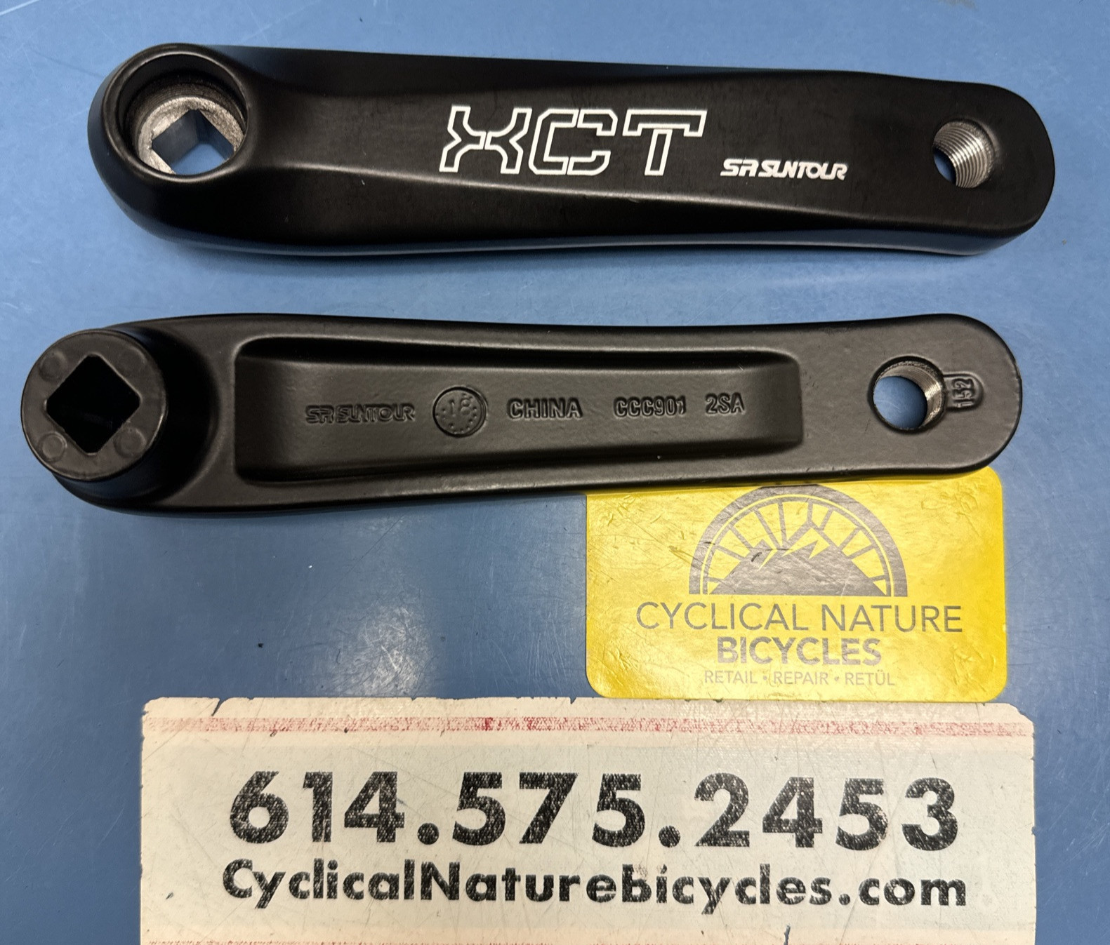 SR Suntour XCT Left Crank Arm 152mm Black Square Taper NOS
